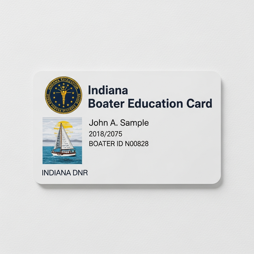 Indiana Indiana Boater Education Card