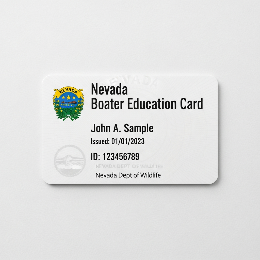 Nevada Nevada Boater Education Card