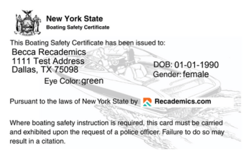 New York Boater Card