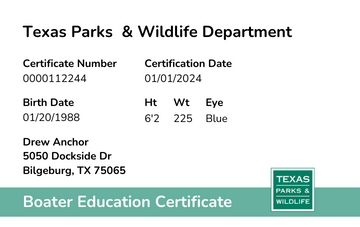 Texas Boater Card